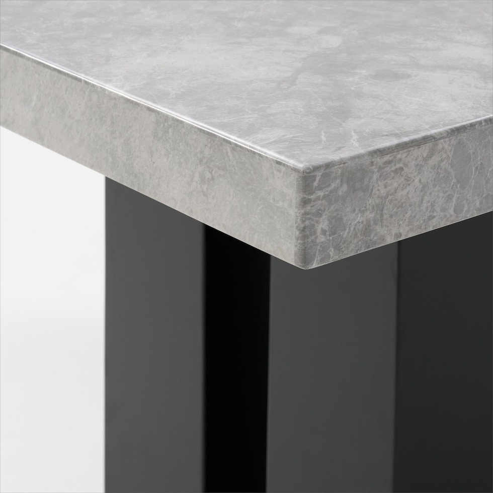 artemis gray marble black legs counter height dining table   