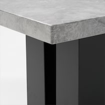 artemis gray marble black legs counter height dining table   