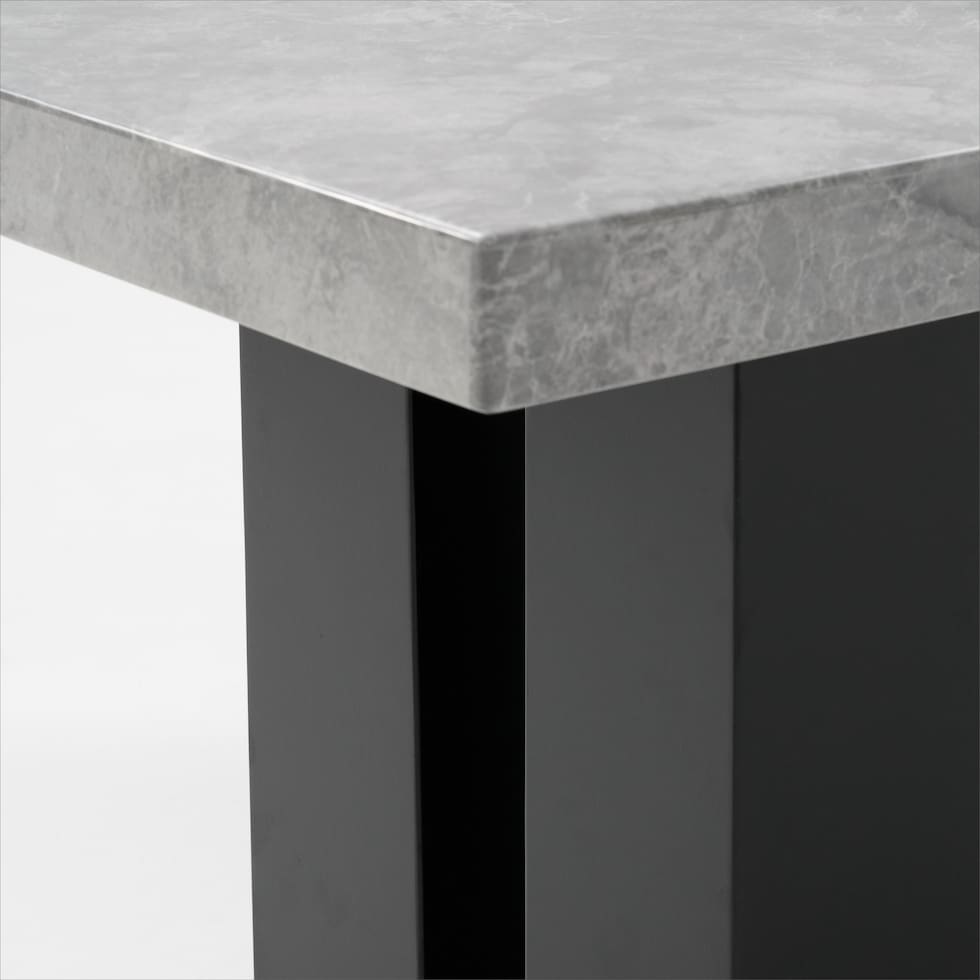 artemis gray marble black legs counter height dining table   