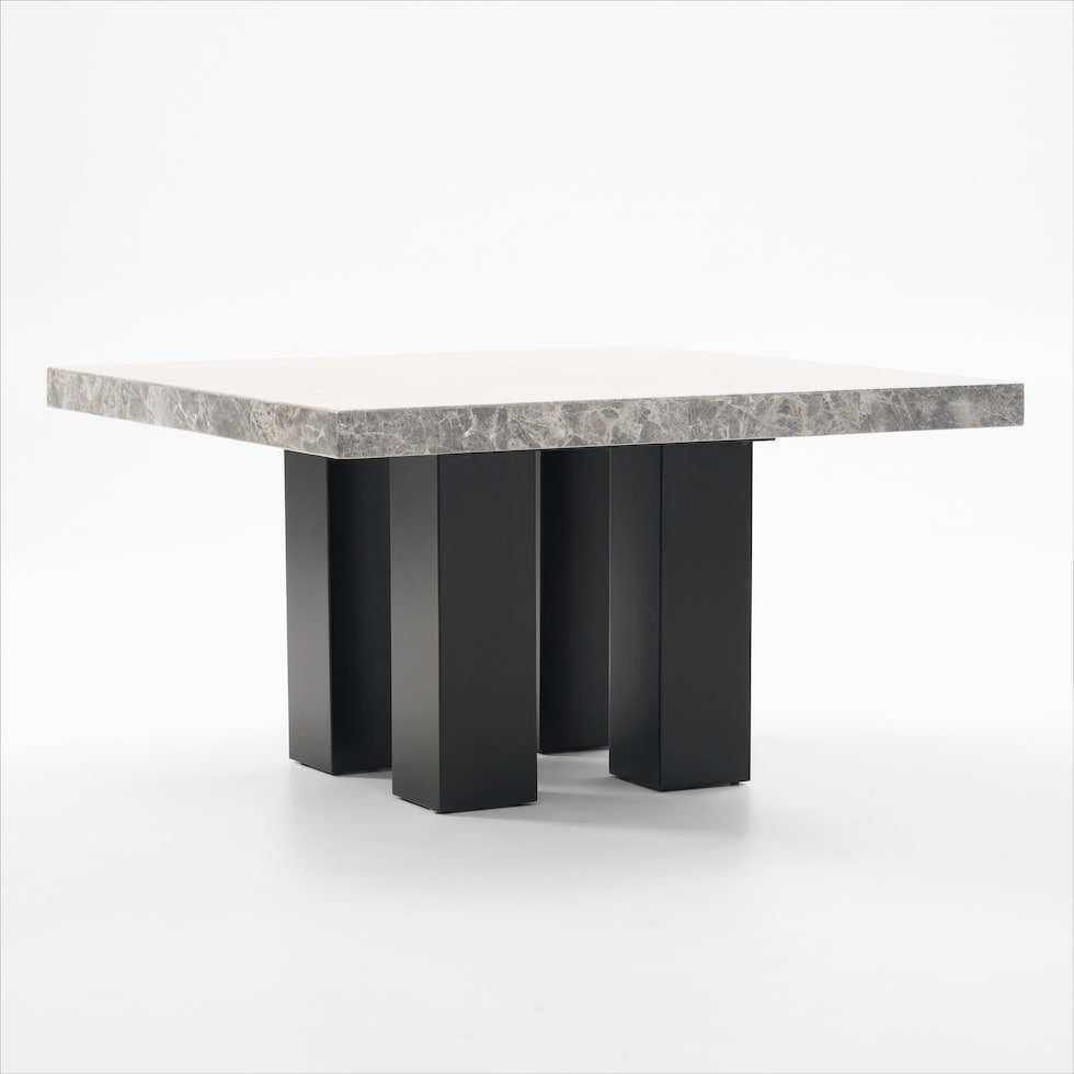 artemis gray marble black legs dining table   