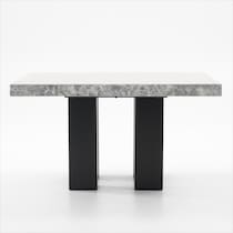 artemis gray marble black legs dining table   