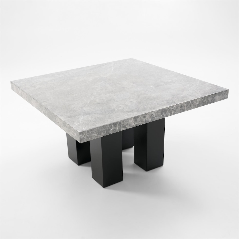 artemis gray marble black legs dining table   