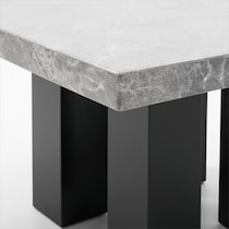 artemis gray marble black legs dining table   