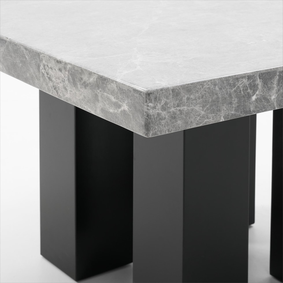 artemis gray marble black legs dining table   