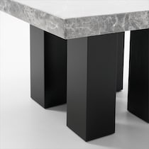 artemis gray marble black legs dining table   