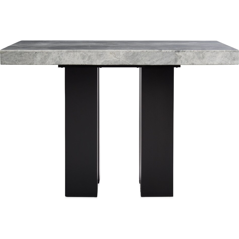 artemis gray marble black  pc counter height dining room   