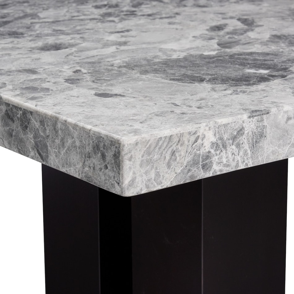artemis gray marble black  pc dining room   