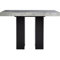 artemis gray marble black black legs  pc dining room   