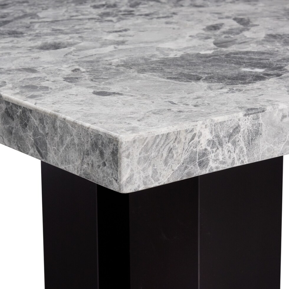 artemis gray marble blue black legs  pc dining room   