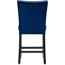 artemis gray marble blue black legs  pc counter height dining room   