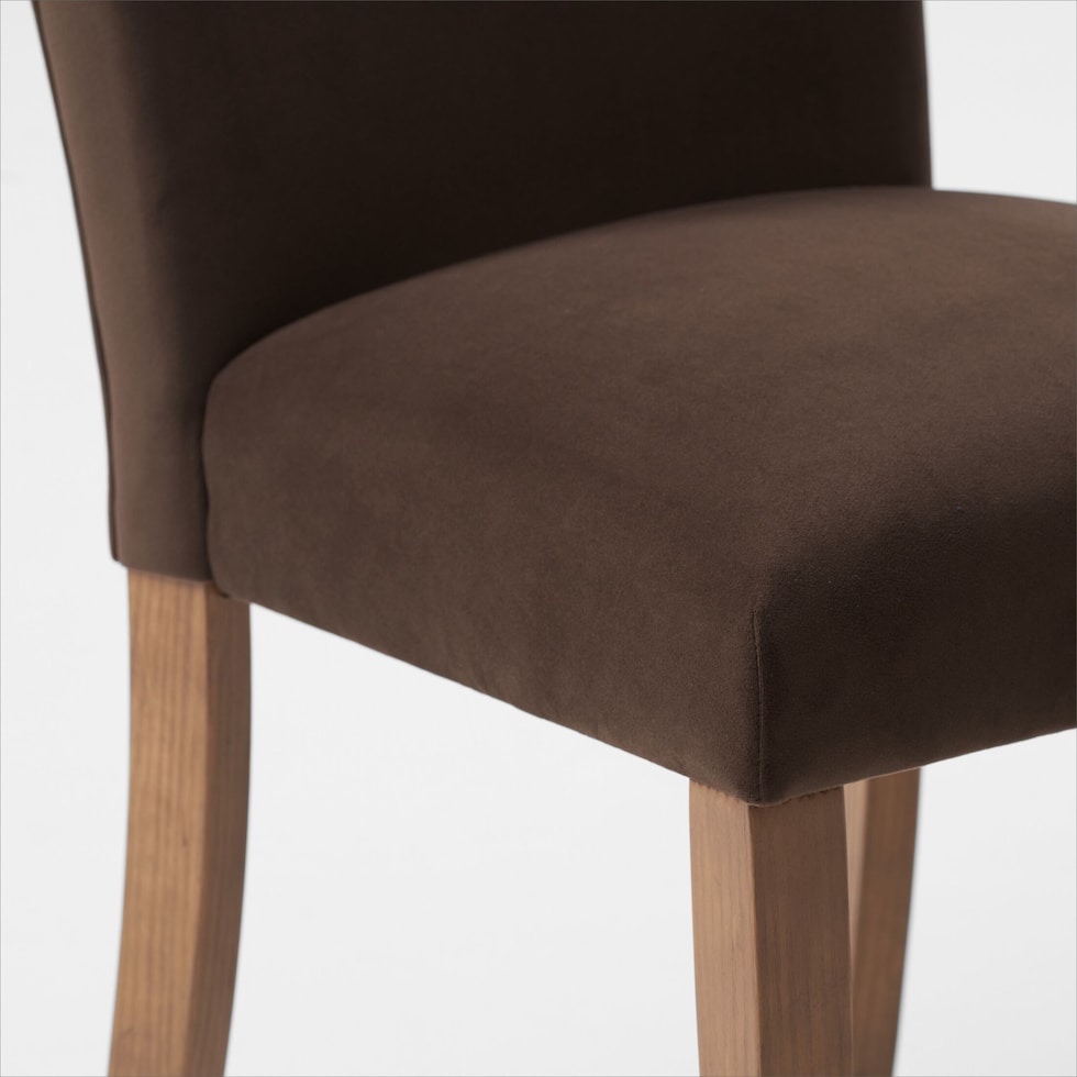 artemis gray marble brown natural legs  pc dining room   