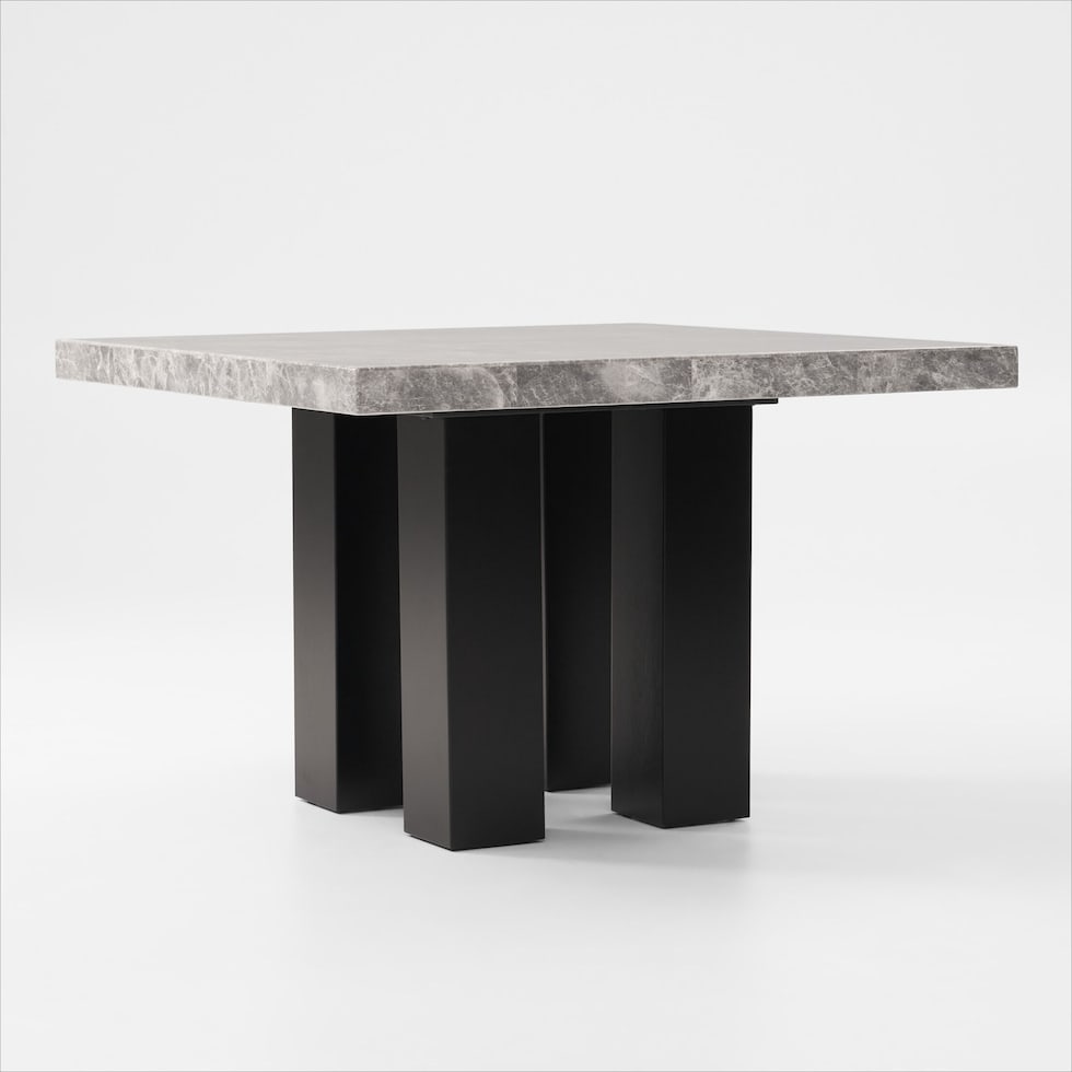 artemis gray marble gray black legs  pc counter height dining room   