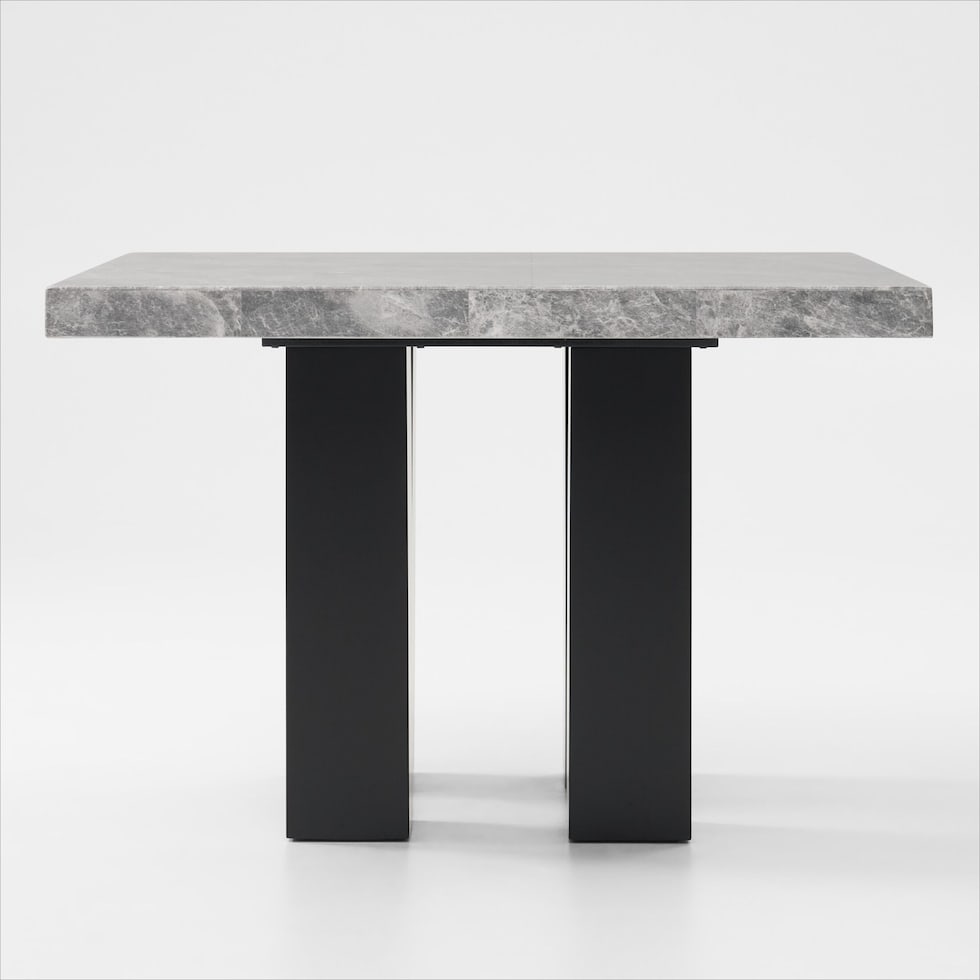 artemis gray marble gray black legs  pc counter height dining room   