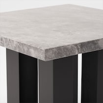 artemis gray marble gray black legs  pc counter height dining room   