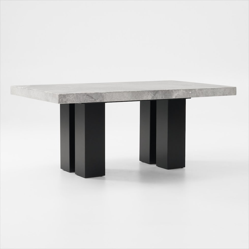 artemis gray marble gray black legs  pc dining room   