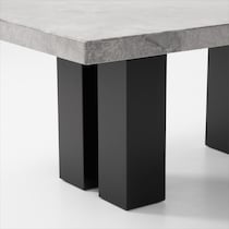 artemis gray marble gray black legs  pc dining room   