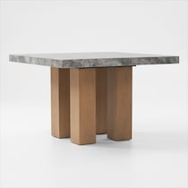 artemis gray marble natural legs counter height dining table   