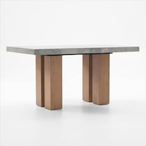 artemis gray marble natural legs counter height dining table   