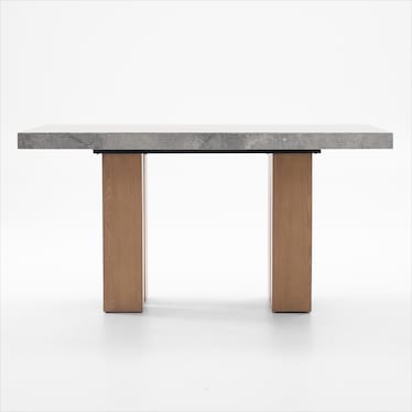 Artemis Marble Counter-Height Dining Table with Natural Legs
