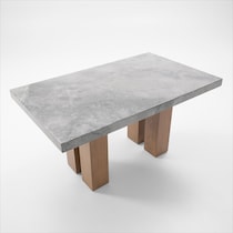 artemis gray marble natural legs counter height dining table   