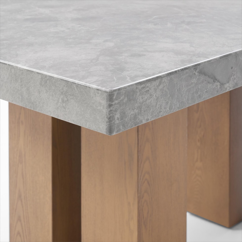 artemis gray marble natural legs counter height dining table   