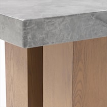 artemis gray marble natural legs counter height dining table   