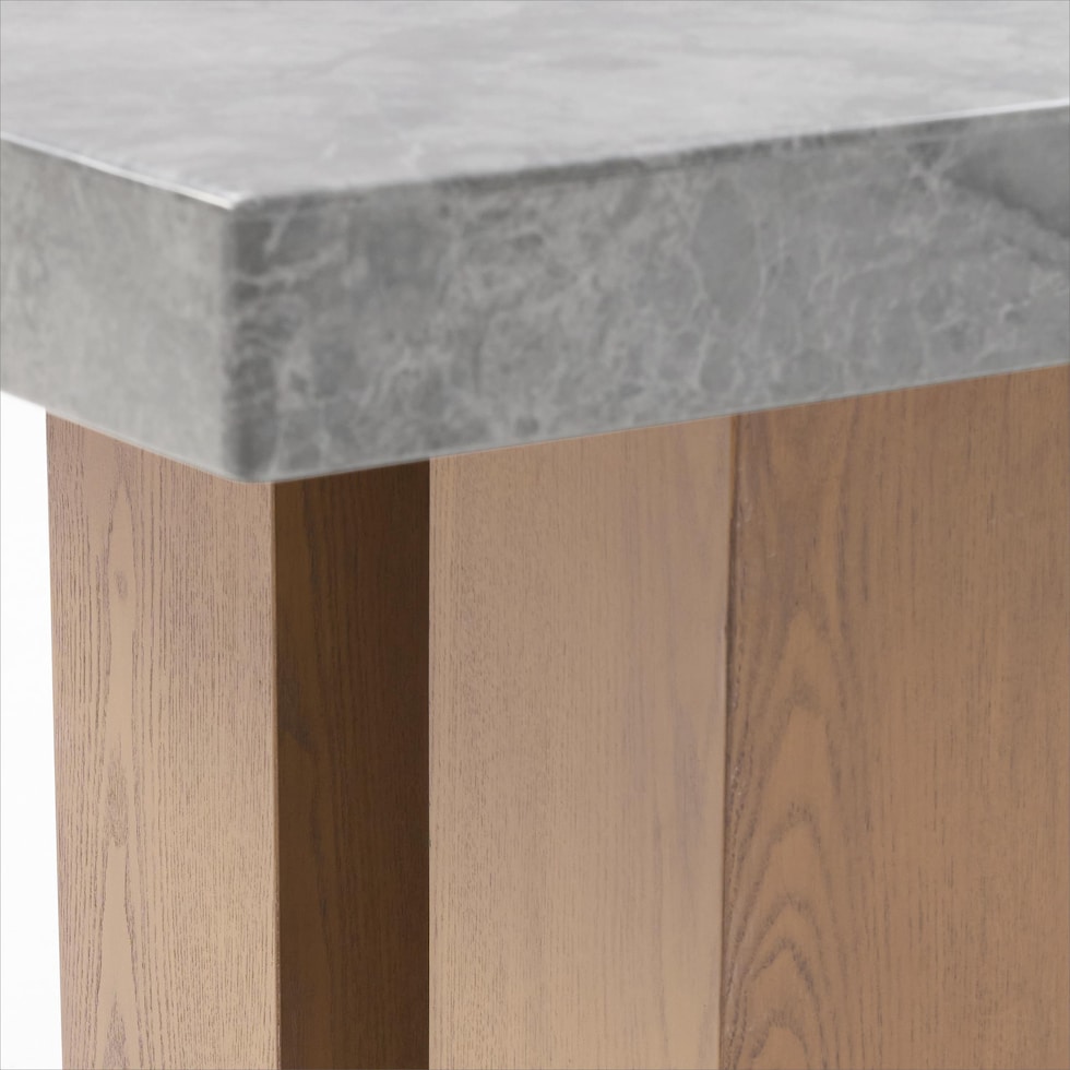 artemis gray marble natural legs counter height dining table   