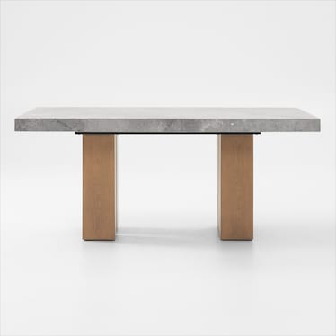 Artemis Marble Dining Table with Natural Legs