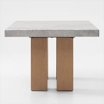 artemis gray marble natural legs dining table   