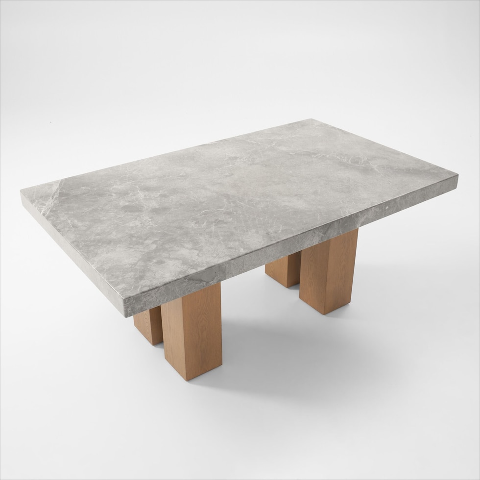 artemis gray marble natural legs dining table   