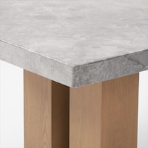 artemis gray marble natural legs dining table   