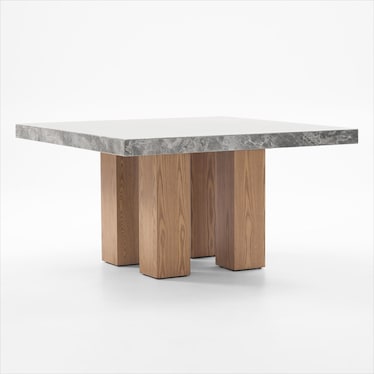 Artemis Marble Dining Table with Natural Legs