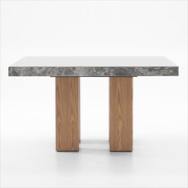 artemis gray marble natural legs dining table   