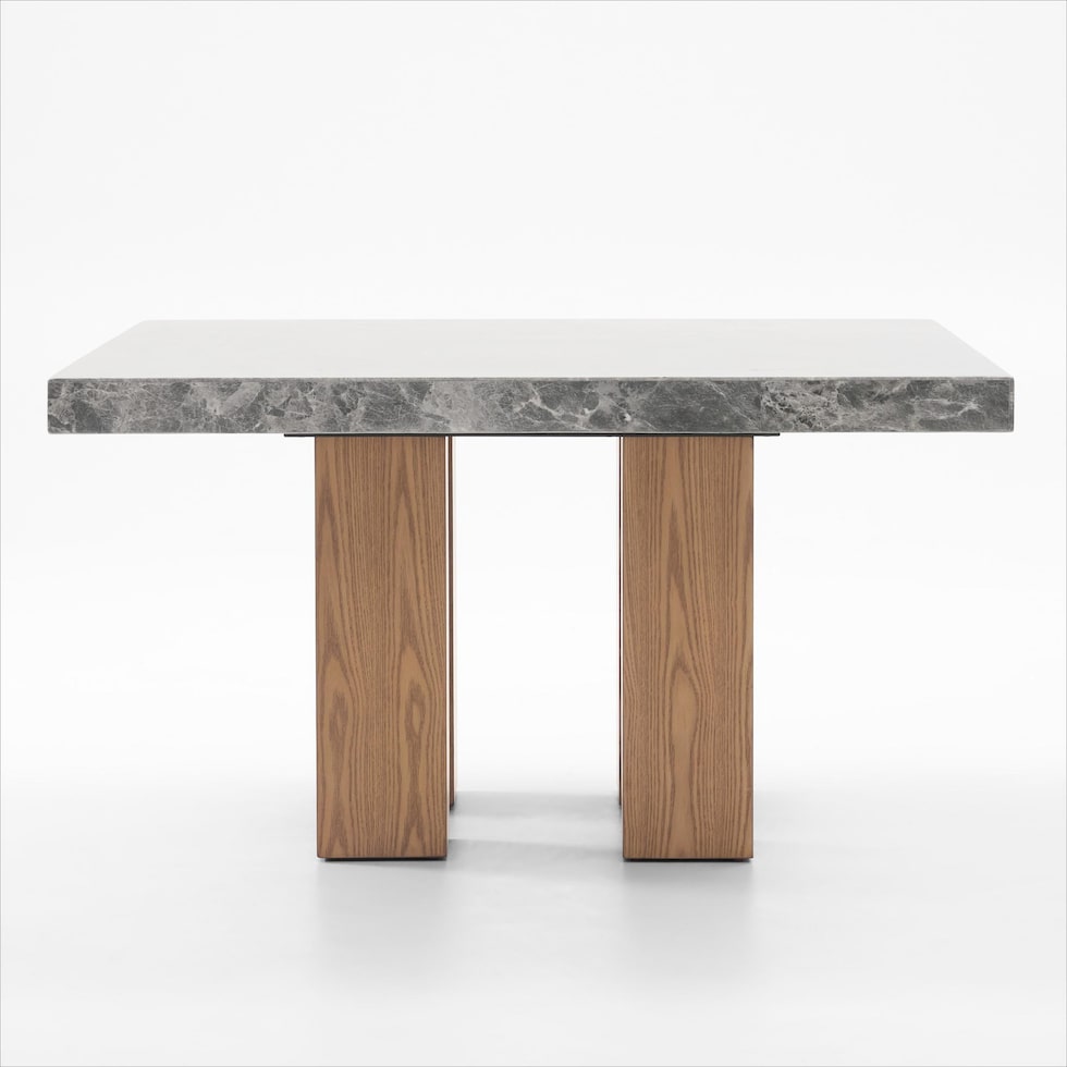 artemis gray marble natural legs dining table   