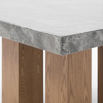 artemis gray marble natural legs dining table   