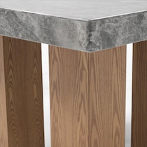 artemis gray marble natural legs dining table   
