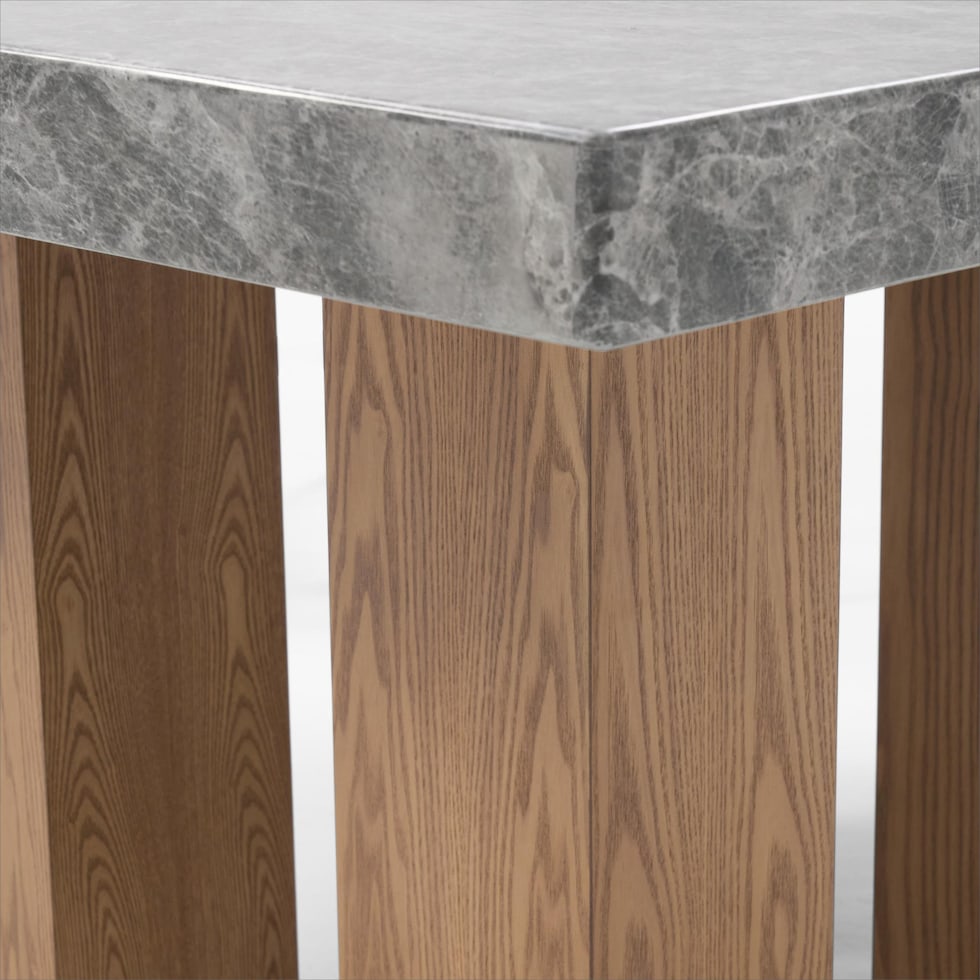 artemis gray marble natural legs dining table   