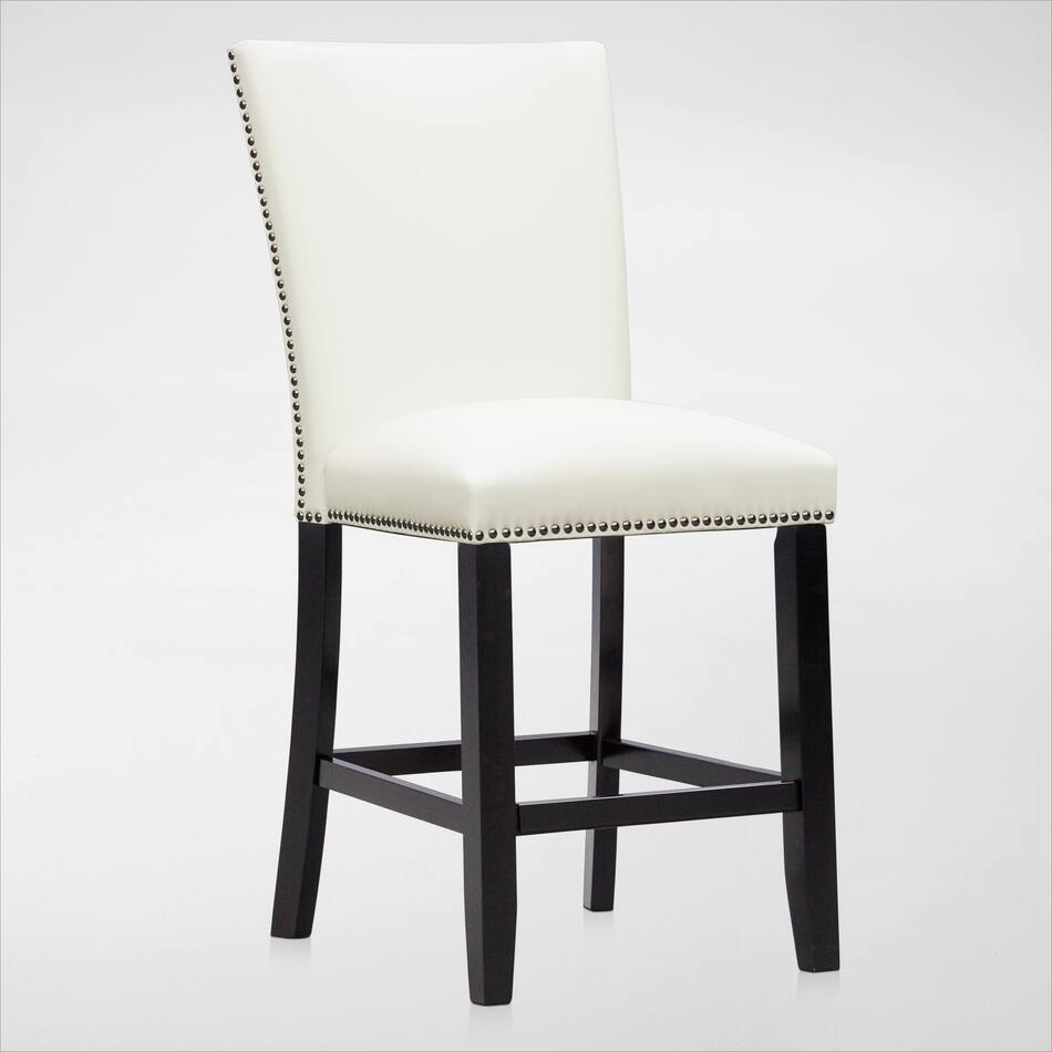 Artemis CounterHeight Marble Dining Table and 6 Upholstered Stools