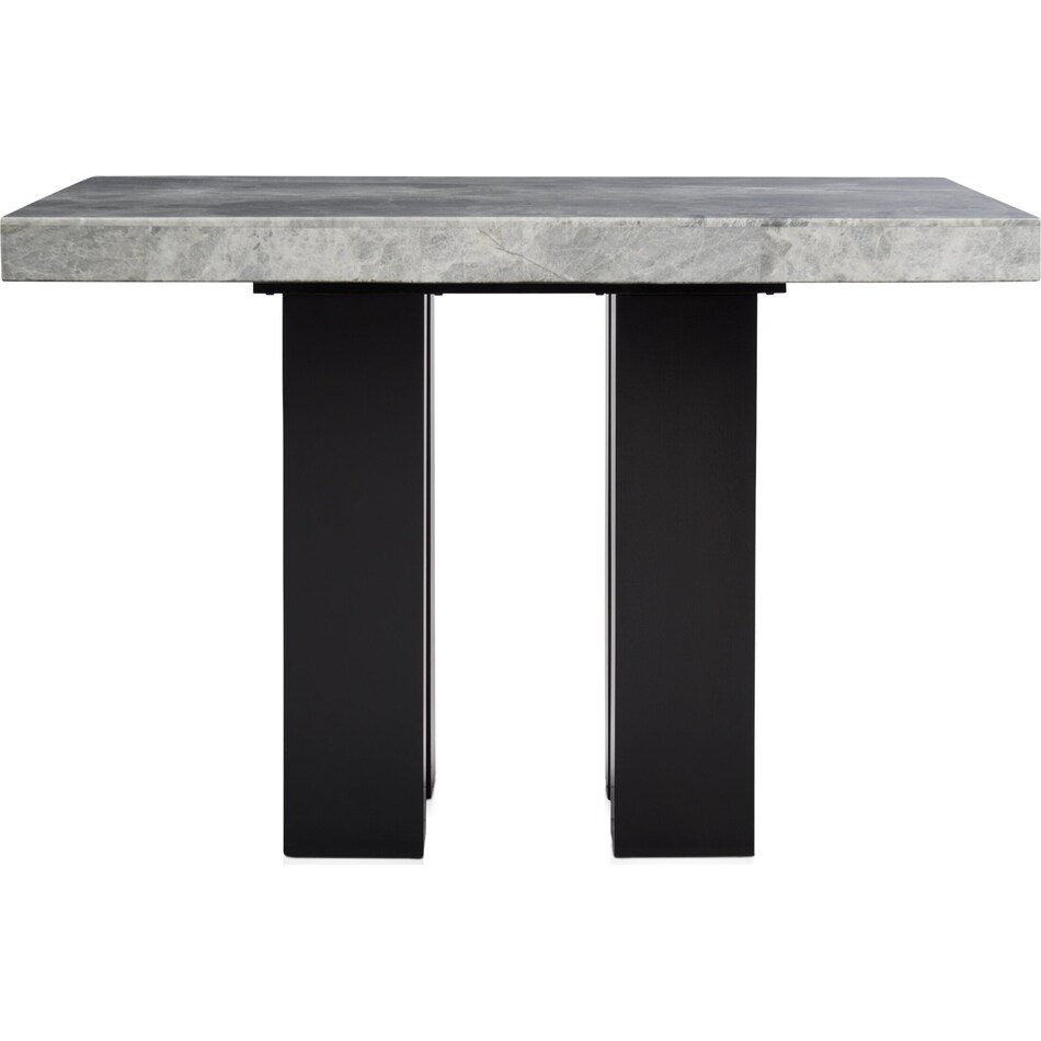 Artemis CounterHeight Marble Dining Table and 6 Upholstered Stools