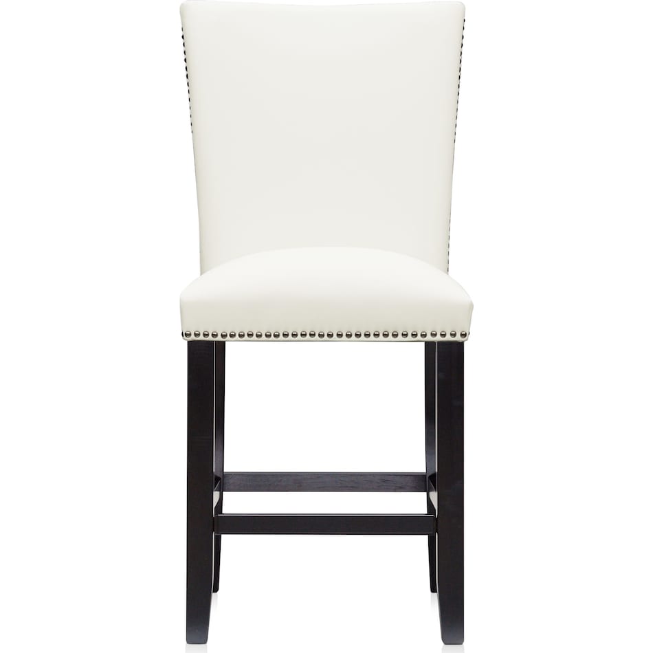 Artemis CounterHeight Marble Dining Table and 6 Upholstered Stools