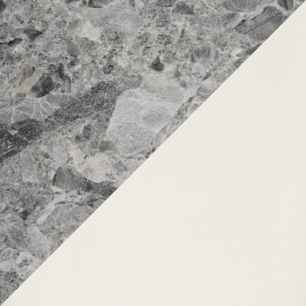 artemis gray marble white black legs  pc dining room   