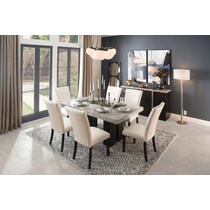artemis gray dining table   