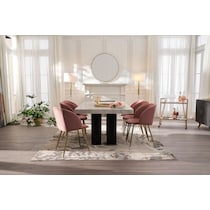 artemis gray dining table   