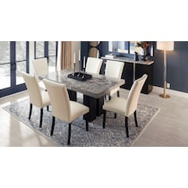 artemis gray dining table   