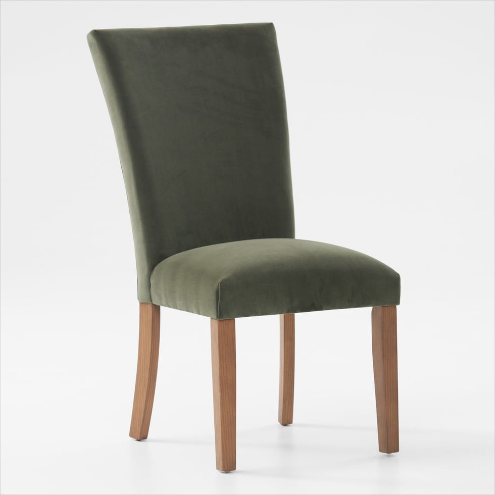 artemis olive natural legs dining chair   