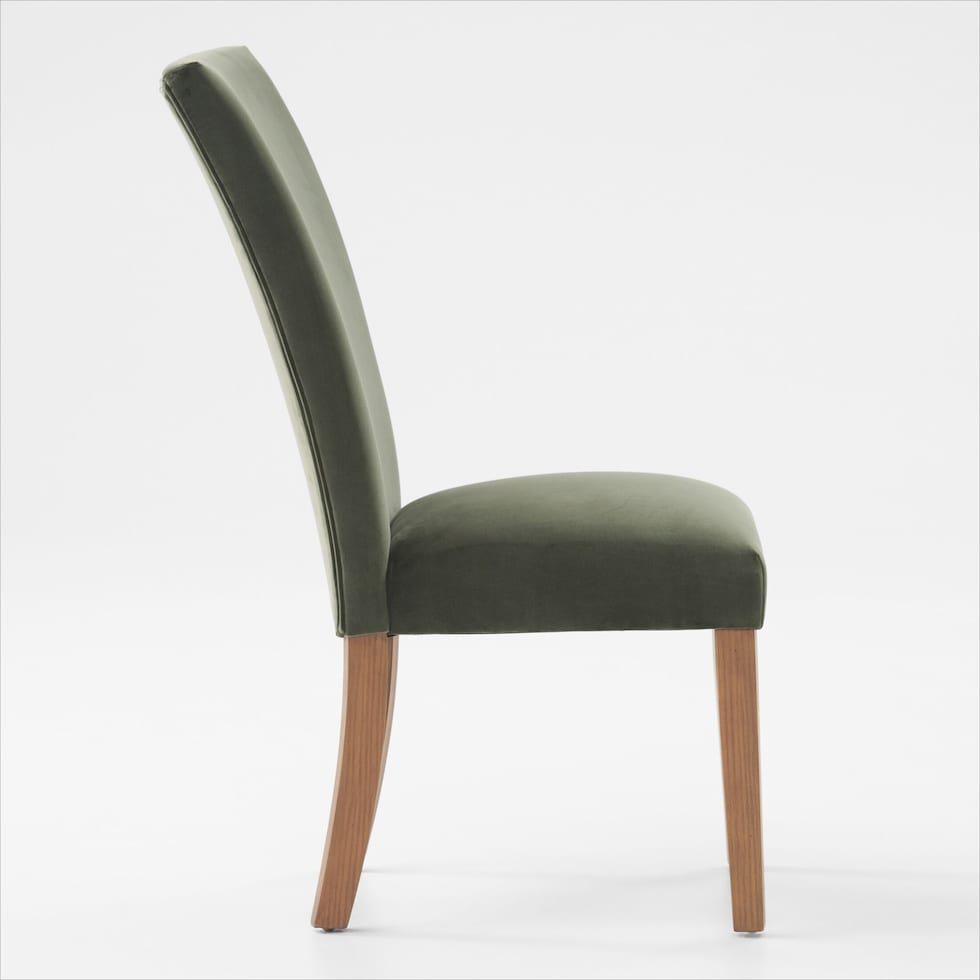 artemis olive natural legs dining chair   