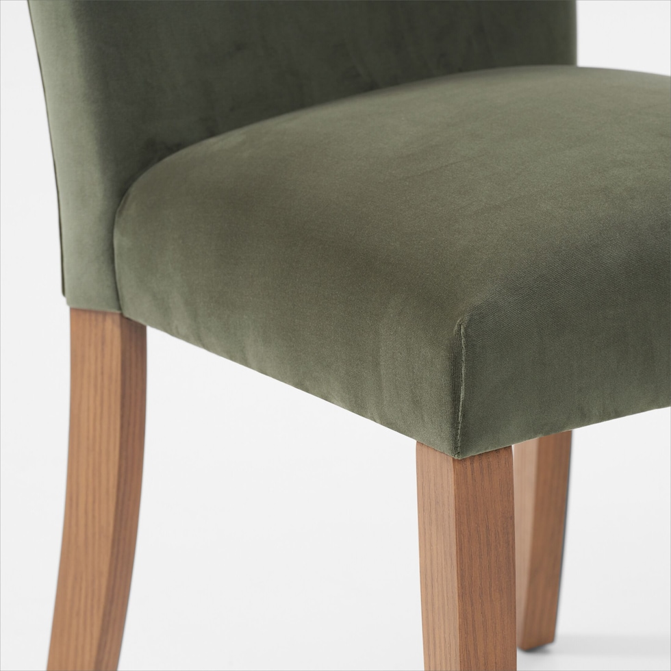 artemis olive natural legs dining chair   