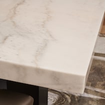 artemis white marble black legs dining table   