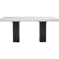 artemis white marble black legs dining table   