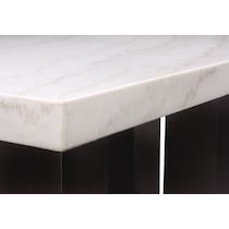 artemis white marble black legs dining table   